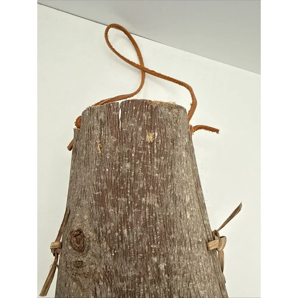 Rustic Primitive Native Appalachian Ethnic Tree Bark Berry‎ Gathering Basket 8x6